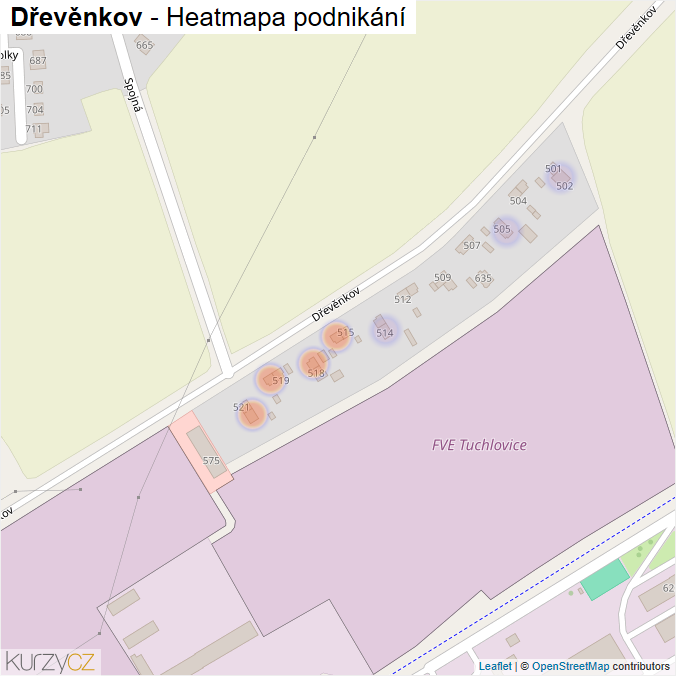 Mapa Dřevěnkov - Firmy v ulici.