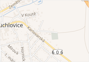Hřbitovní v obci Tuchlovice - mapa ulice