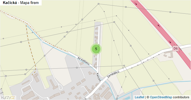 Kačická - mapa firem