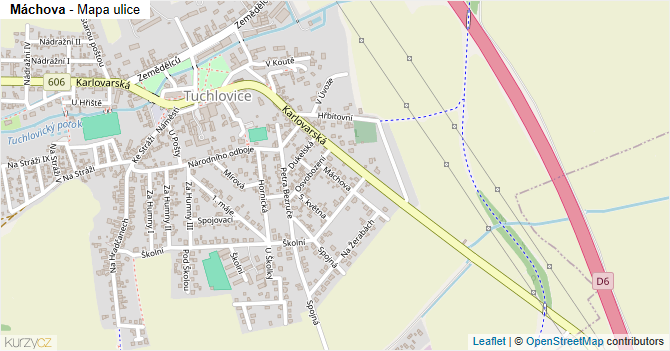 Máchova - mapa ulice