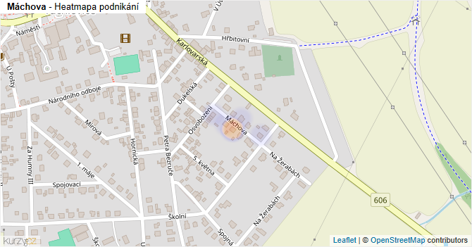 Máchova - mapa podnikání