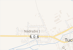 Nádražní II v obci Tuchlovice - mapa ulice