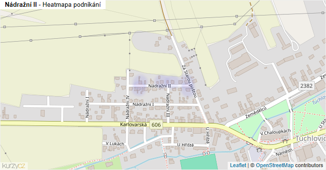 Nádražní II - mapa podnikání