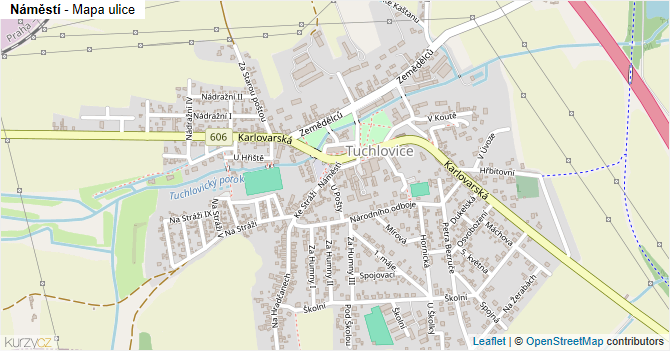 Náměstí - mapa ulice