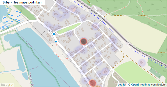 Srby - mapa podnikání