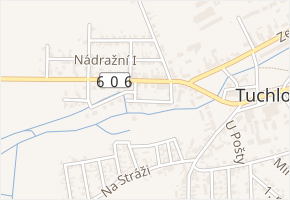 U Hřiště v obci Tuchlovice - mapa ulice