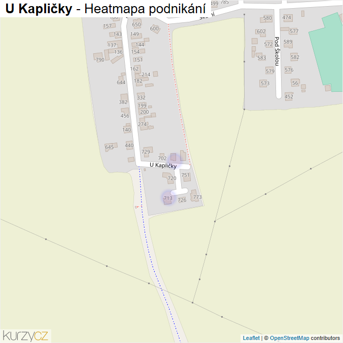Mapa U Kapličky - Firmy v ulici.