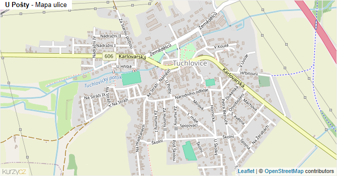 U Pošty - mapa ulice