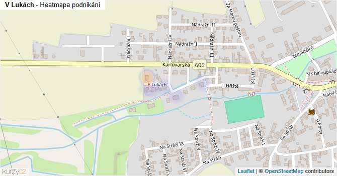 V Lukách - mapa podnikání