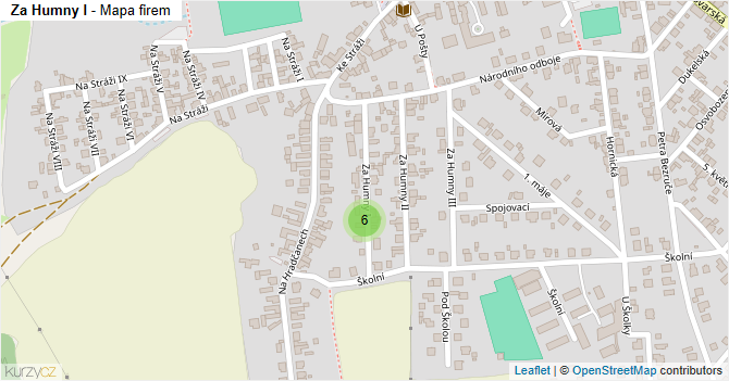 Za Humny I - mapa firem
