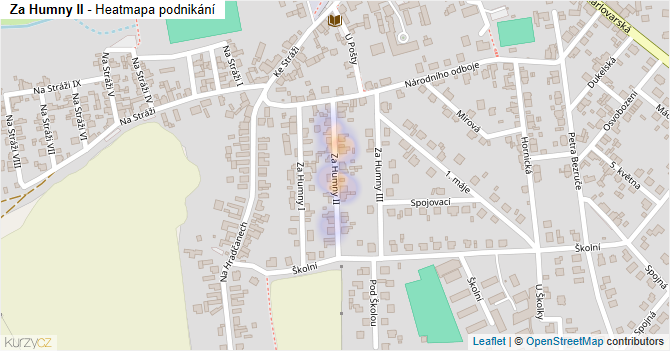 Za Humny II - mapa podnikání