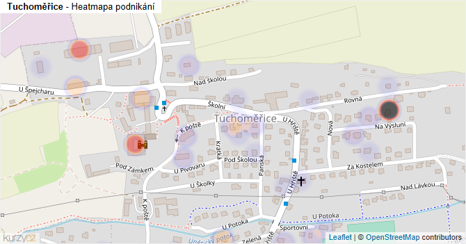 Tuchoměřice - mapa podnikání