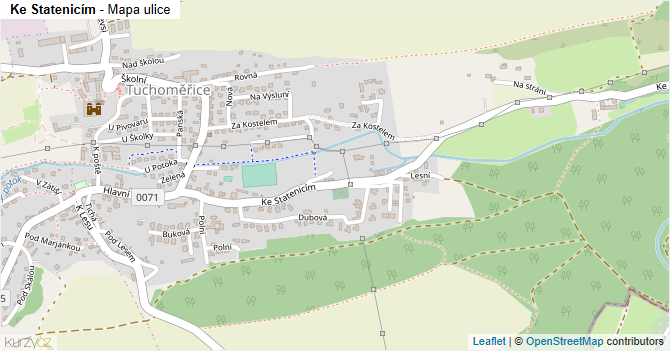 Ke Statenicím - mapa ulice