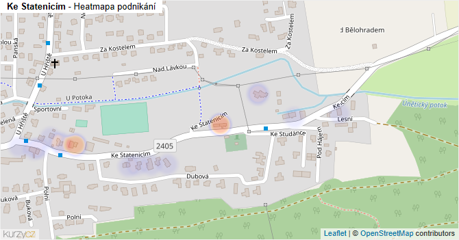Ke Statenicím - mapa podnikání