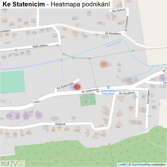 Mapa Ke Statenicím - Firmy v ulici.