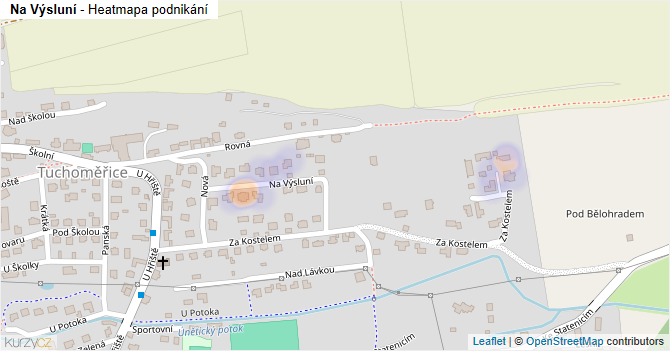 Na Výsluní - mapa podnikání
