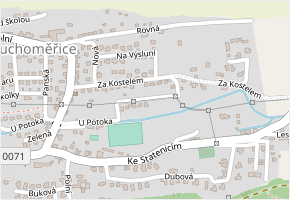 Nad Lávkou v obci Tuchoměřice - mapa ulice