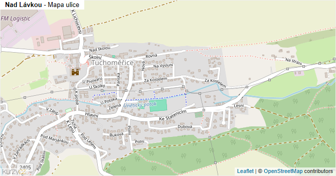 Nad Lávkou - mapa ulice