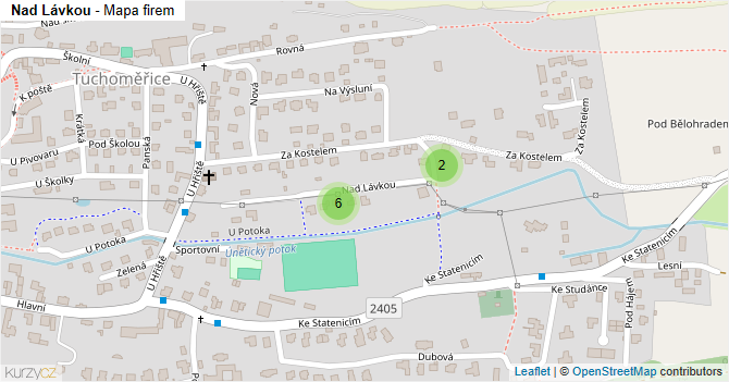 Nad Lávkou - mapa firem