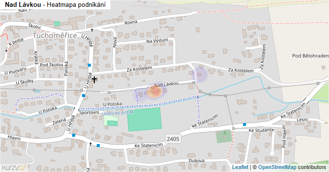 Nad Lávkou - mapa podnikání