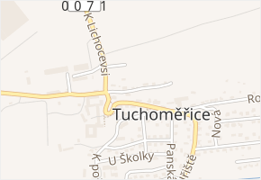 Nad školou v obci Tuchoměřice - mapa ulice