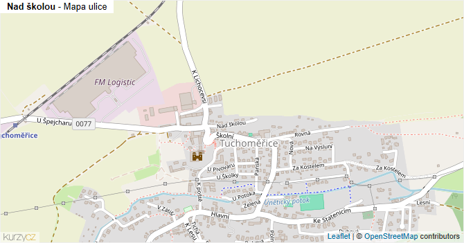 Nad školou - mapa ulice