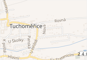 Nová v obci Tuchoměřice - mapa ulice