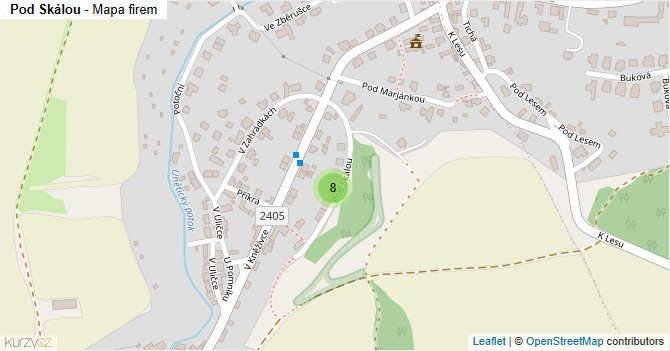 Pod Skálou - mapa firem