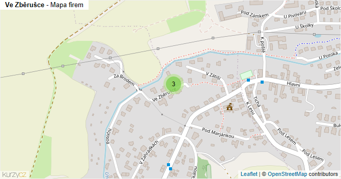 Ve Zběrušce - mapa firem