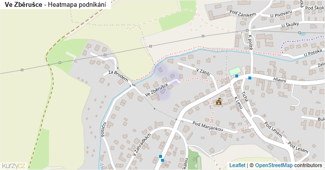 Ve Zběrušce - mapa podnikání