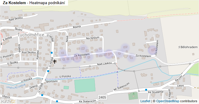 Za Kostelem - mapa podnikání