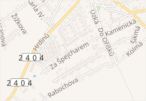Za Špejcharem v obci Tuchoměřice - mapa ulice
