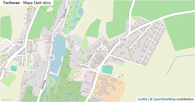 Tuchoraz - mapa části obce