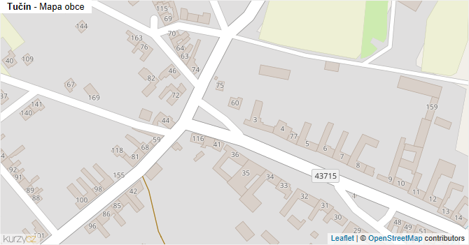 Tučín - mapa obce