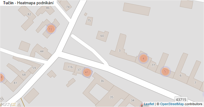 Tučín - mapa podnikání
