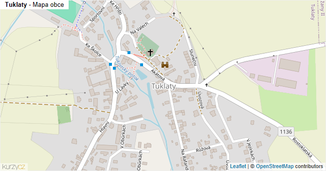 Tuklaty - mapa obce