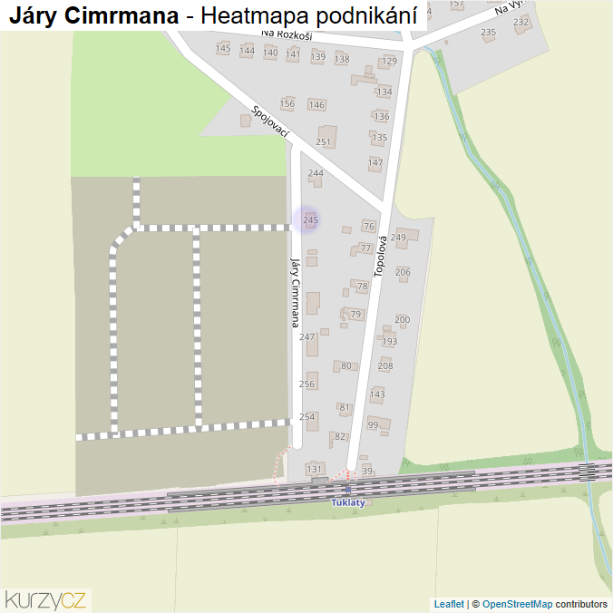 Mapa Járy Cimrmana - Firmy v ulici.