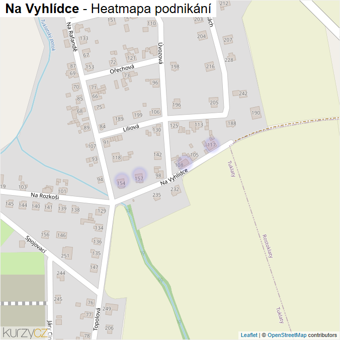 Mapa Na Vyhlídce - Firmy v ulici.