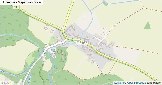 Tulešice - mapa části obce