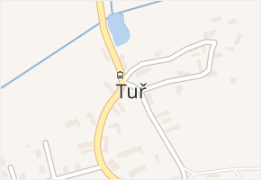Tuř v obci Tuř - mapa části obce