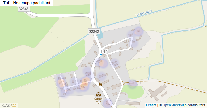Tuř - mapa podnikání