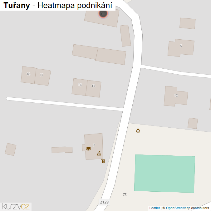 Mapa Tuřany - Firmy v obci.