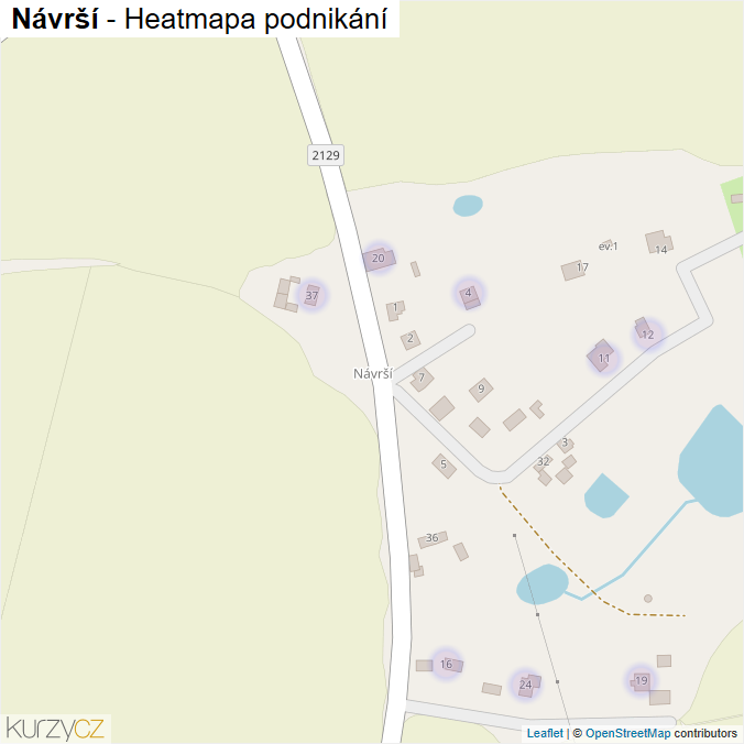 Mapa Návrší - Firmy v části obce.