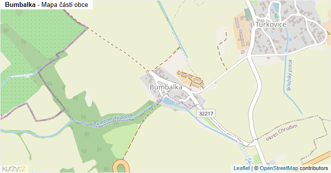 Bumbalka - mapa části obce