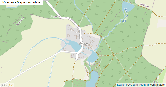 Rašovy - mapa části obce