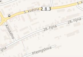28. října v obci Turnov - mapa ulice