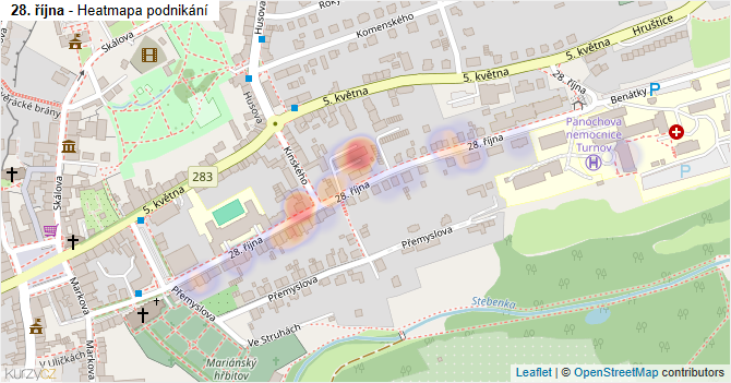 28. října - mapa podnikání