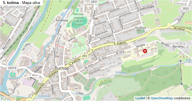 5. května - mapa ulice