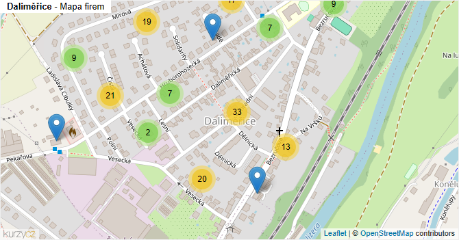 Daliměřice - mapa firem