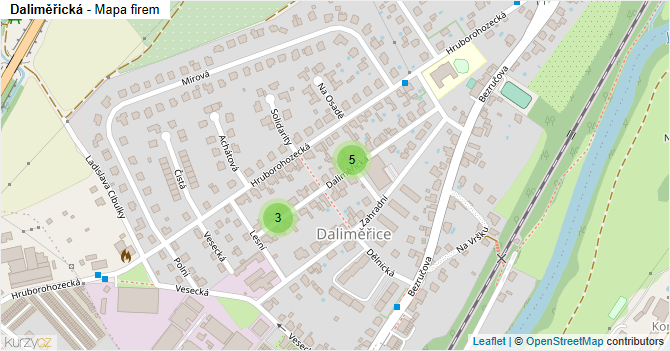 Daliměřická - mapa firem